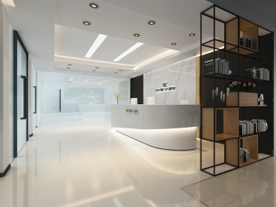 高檔辦公室裝修設(shè)計(jì)前臺(tái)